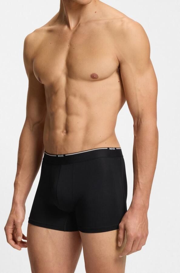 BOSS Boxershort Boxer Brief 3P Bamboo met logo-opschrift op de band (set 3 stuks) - Foto 9