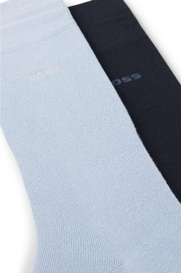 BOSS Business-sokken 2P RS Bamboo 1027 met gebreide boorden (set 2 paar)