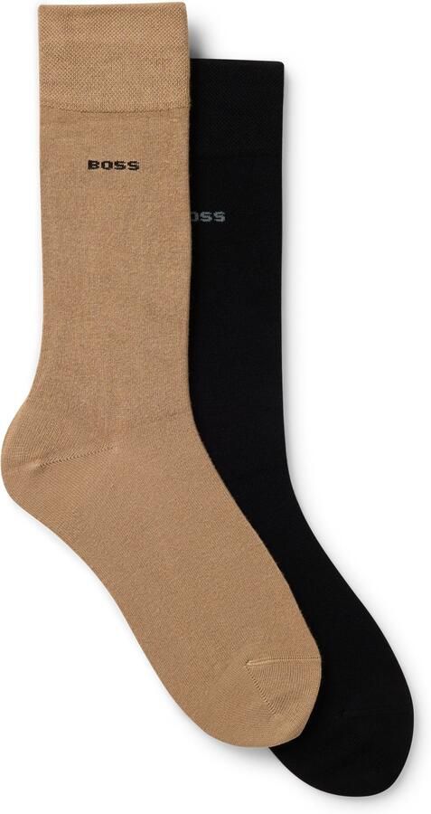 BOSS Business-sokken 2P RS Bamboo 1027 met gebreide boorden (set 2 paar) - Foto 4