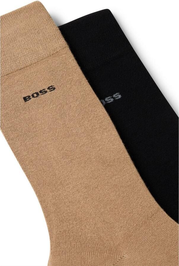 BOSS Business-sokken 2P RS Bamboo 1027 met gebreide boorden (set 2 paar) - Foto 3