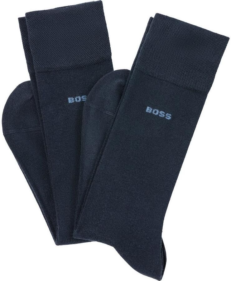 BOSS Business-sokken 2P RS Bamboo 1027 met gebreide boorden (set 2 paar) - Foto 2