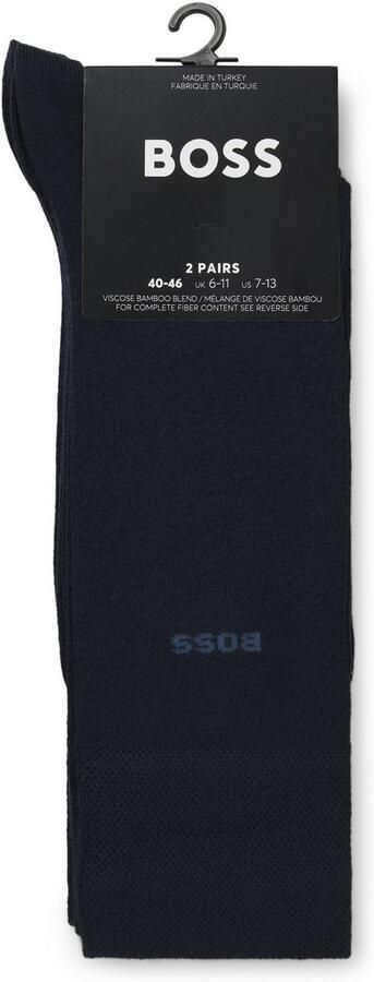 BOSS Business-sokken 2P RS Bamboo 1027 met gebreide boorden (set 2 paar) - Foto 5