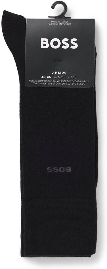 BOSS Business-sokken 2P RS Bamboo 1027 met gebreide boorden (set 2 paar) - Foto 4