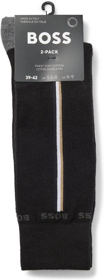 BOSS Business-sokken 2P RS Iconic CC met contraststrepen opzij (2 paar) - Foto 5
