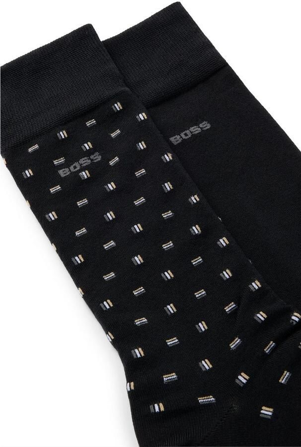 BOSS Business-sokken 2P RS Mini Iconic Sokken Pack van 1x uni en 1x minimalistisch patroon (2 paar) - Foto 3