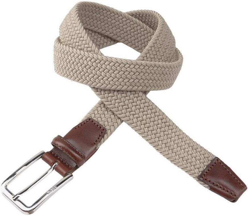 Boss Gevlochten riem Clorio met logo-tekst op de sluiting en leren lus - Foto 3