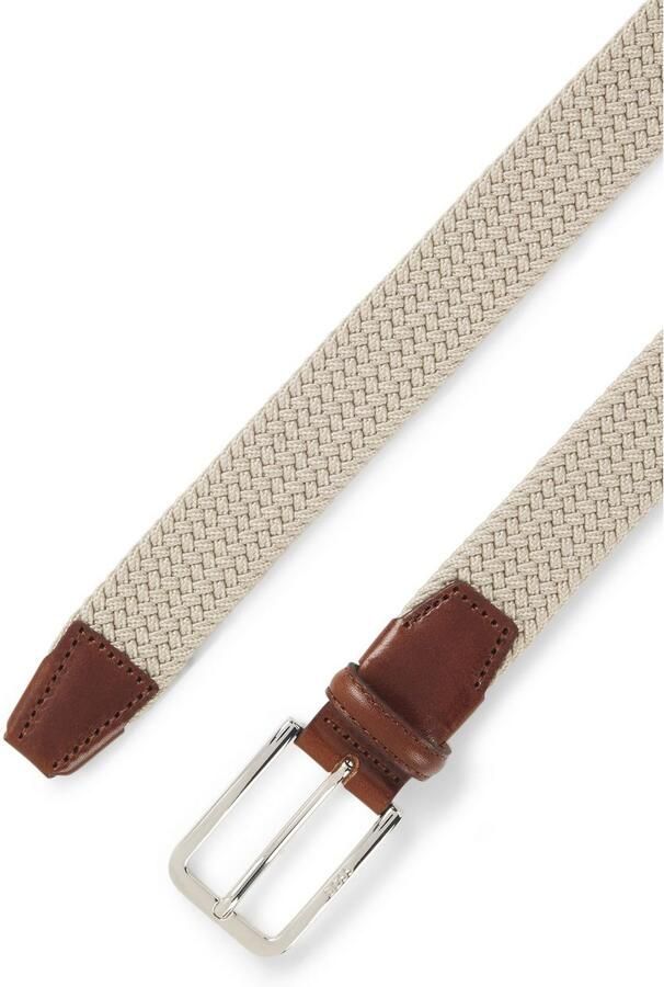 Boss Gevlochten riem Clorio met logo-tekst op de sluiting en leren lus - Foto 6