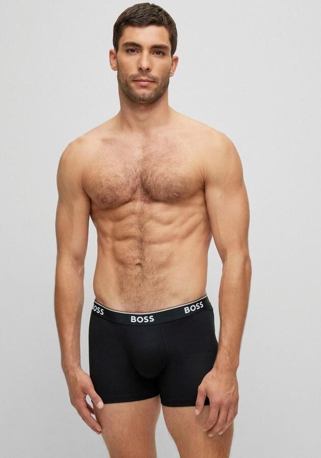 BOSS Lange boxershort BRIEF 3 PACK met in kleur bijpassende weefband (3 stuks) - Foto 9