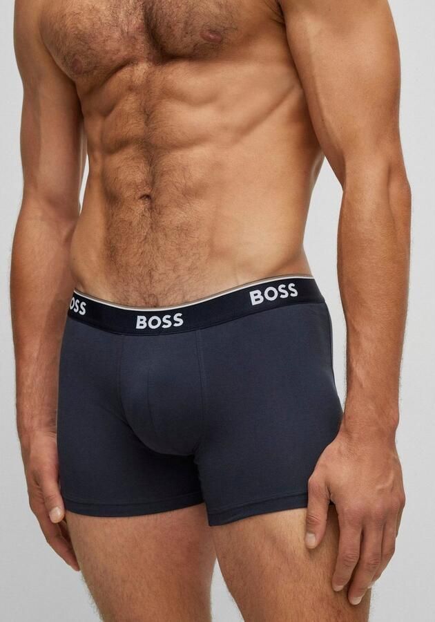 BOSS Lange boxershort BRIEF 3 PACK met in kleur bijpassende weefband (3 stuks) - Foto 2