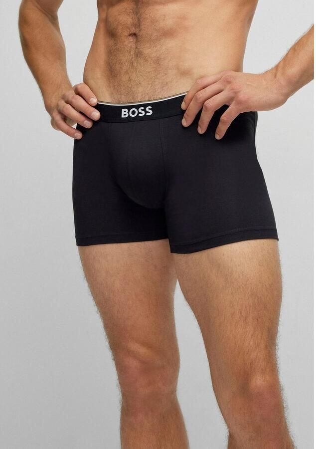 BOSS Lange boxershort BRIEF 3 PACK met in kleur bijpassende weefband (3 stuks) - Foto 14