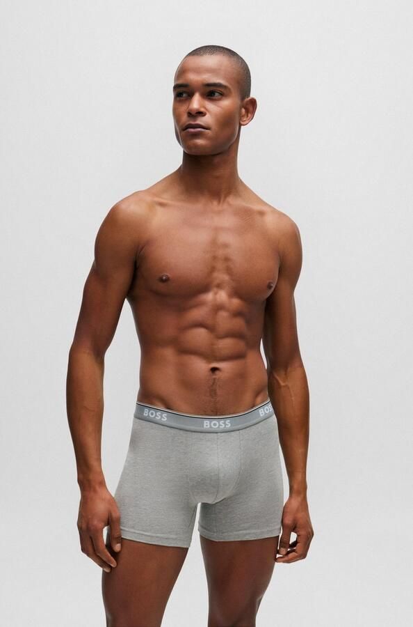 BOSS Lange boxershort BRIEF 3 PACK met in kleur bijpassende weefband (3 stuks) - Foto 18