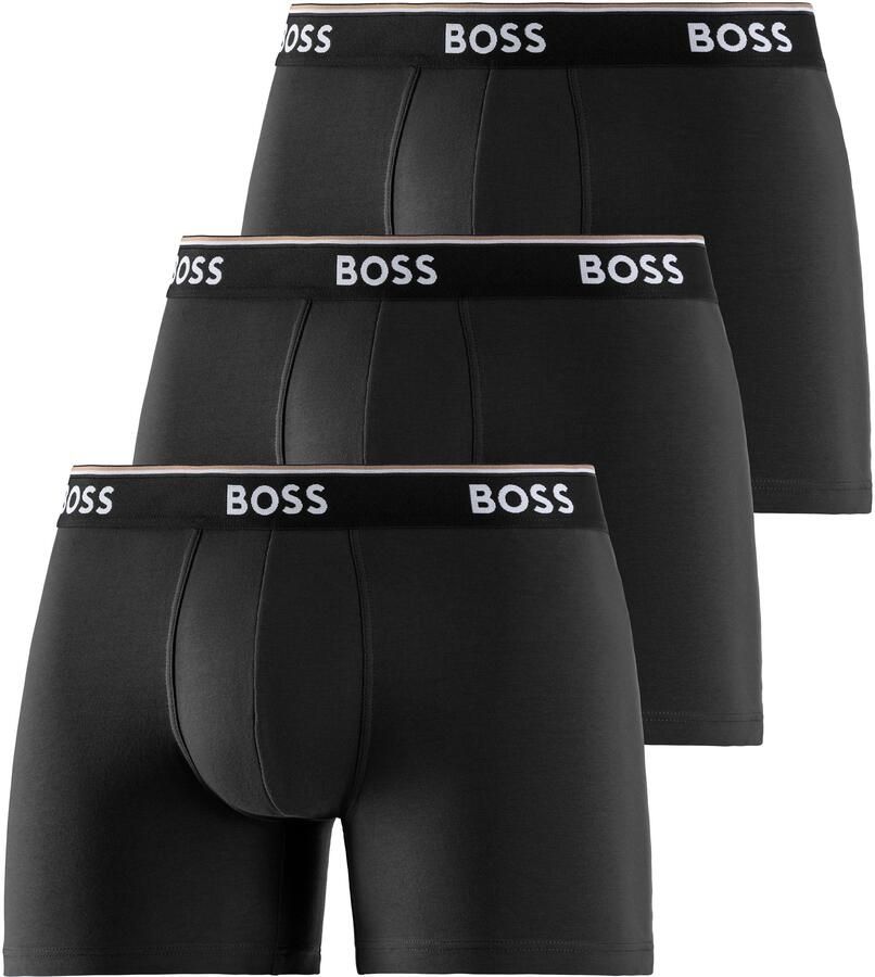 BOSS Lange boxershort BRIEF 3 PACK met in kleur bijpassende weefband (3 stuks) - Foto 13