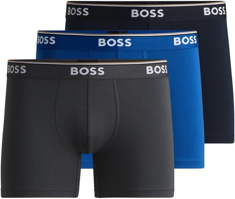 BOSS Lange boxershort BRIEF 3 PACK met in kleur bijpassende weefband (3 stuks) - Foto 12