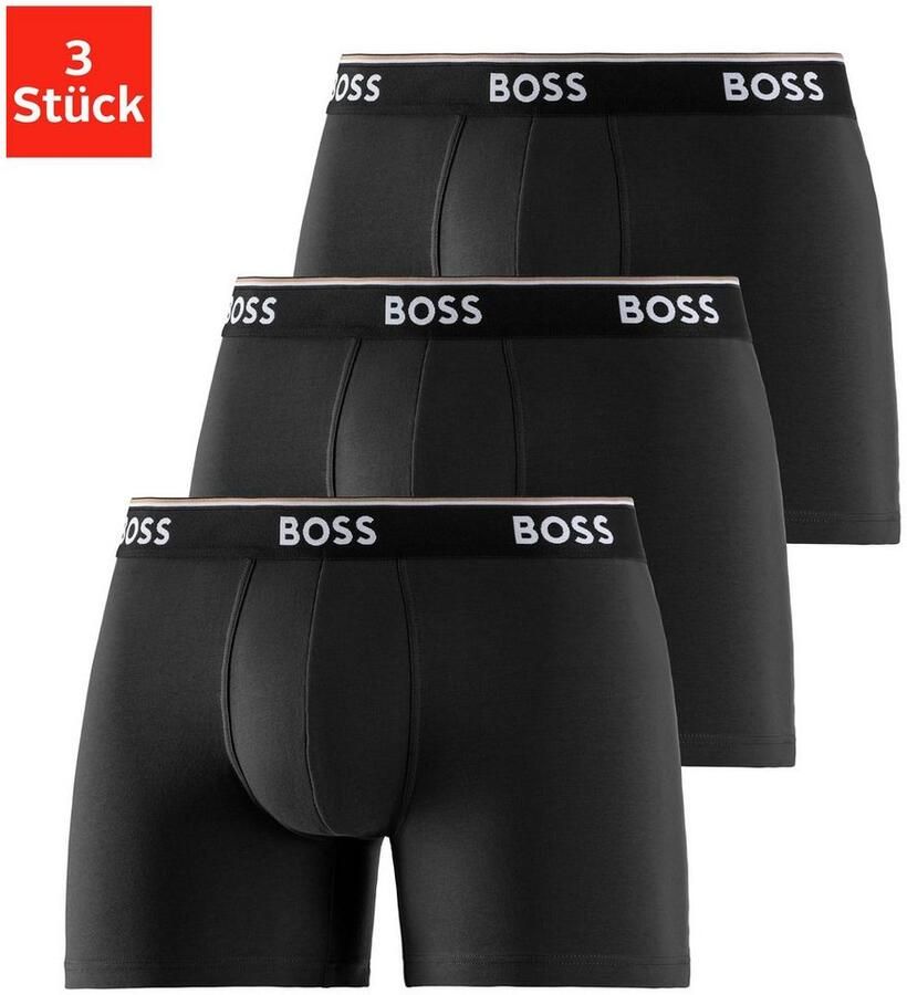 BOSS Lange boxershort BRIEF 3 PACK met in kleur bijpassende weefband (3 stuks) - Foto 14
