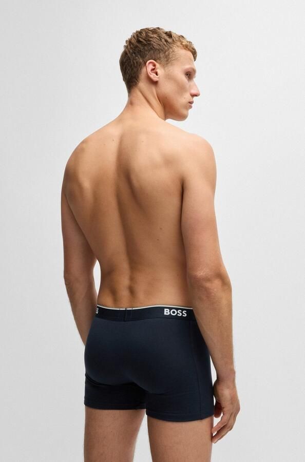 BOSS Lange boxershort BRIEF 3 PACK met in kleur bijpassende weefband (3 stuks) - Foto 18
