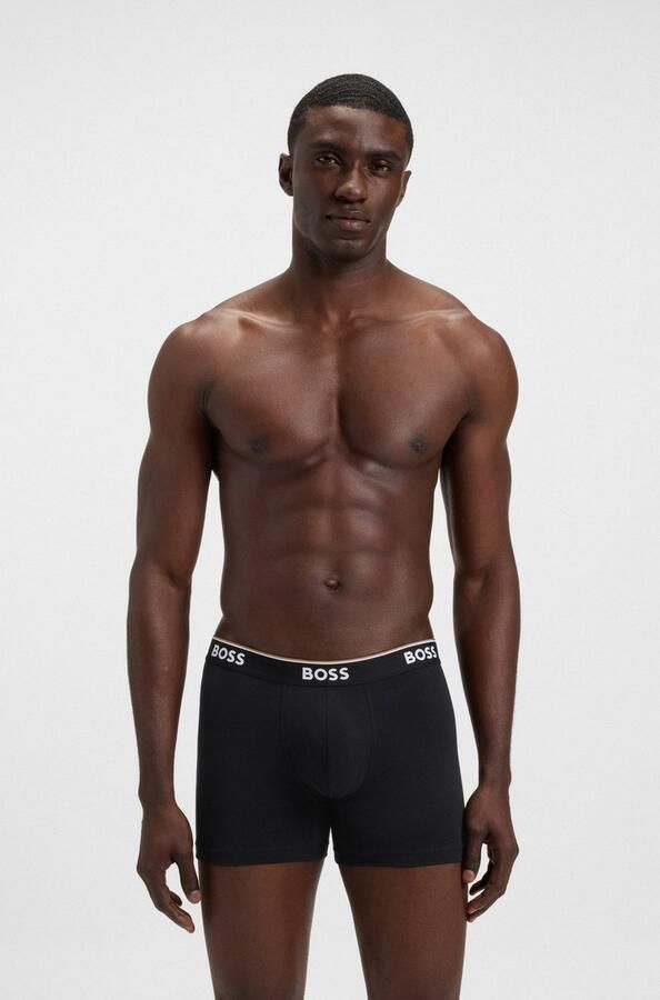 BOSS Lange boxershort BRIEF 3 PACK met in kleur bijpassende weefband (3 stuks) - Foto 20