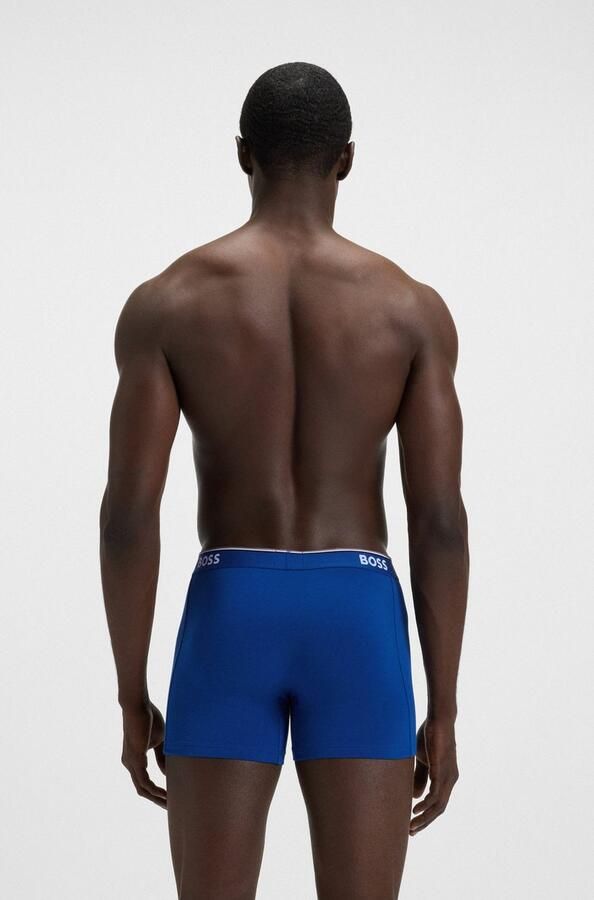 BOSS Lange boxershort BRIEF 3 PACK met in kleur bijpassende weefband (3 stuks) - Foto 20