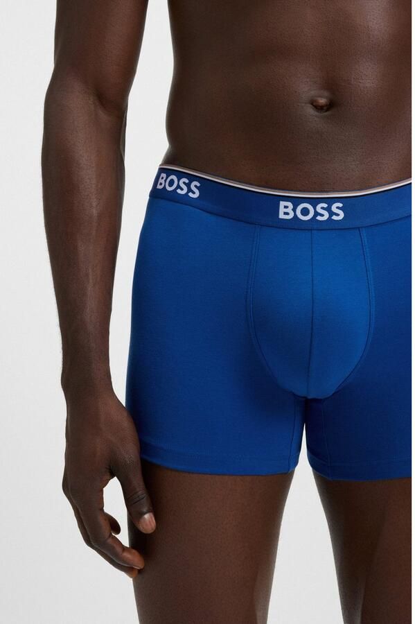 BOSS Lange boxershort BRIEF 3 PACK met in kleur bijpassende weefband (3 stuks) - Foto 15