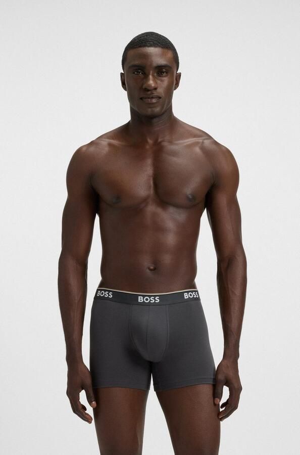 BOSS Lange boxershort BRIEF 3 PACK met in kleur bijpassende weefband (3 stuks) - Foto 20