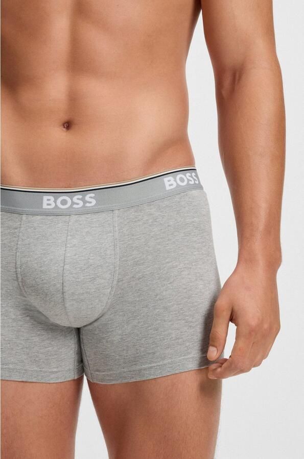 BOSS Lange boxershort BRIEF 3 PACK met in kleur bijpassende weefband (3 stuks) - Foto 16