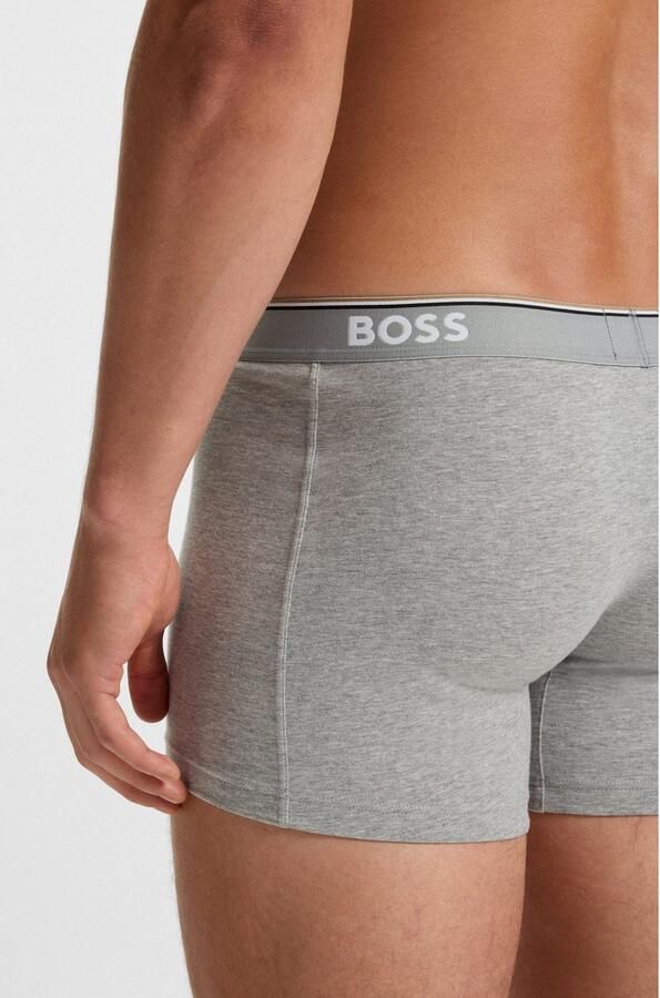 BOSS Lange boxershort BRIEF 3 PACK met in kleur bijpassende weefband (3 stuks) - Foto 17