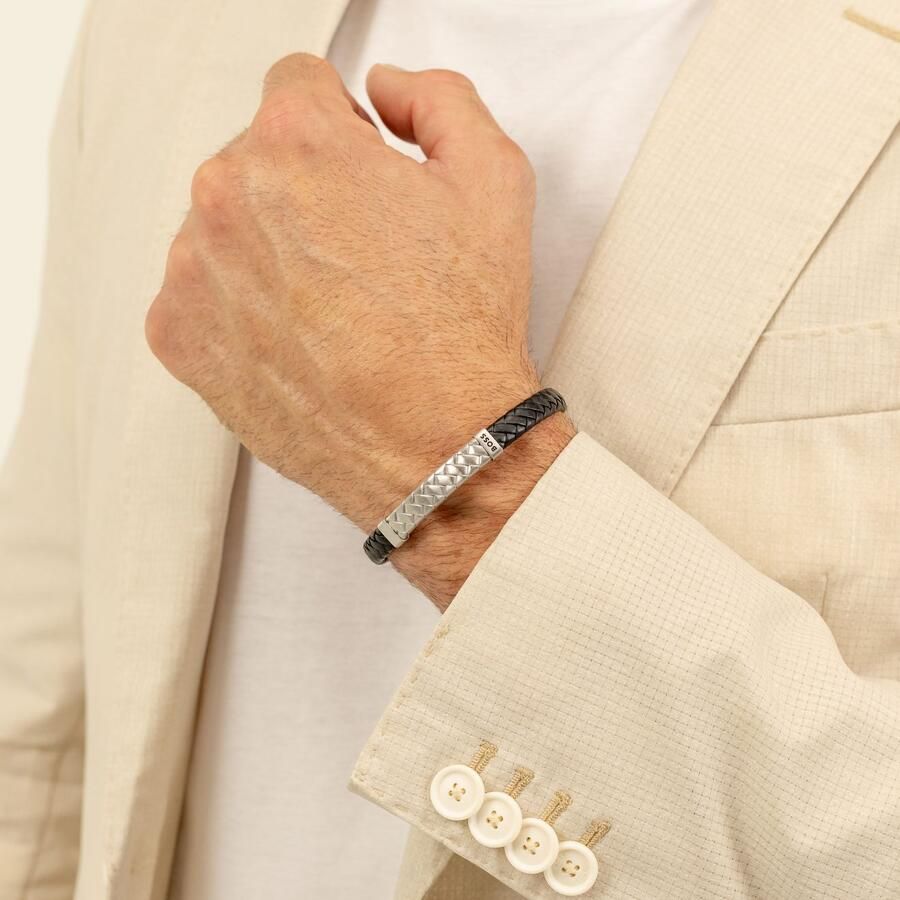 Boss Leren armband Tailored