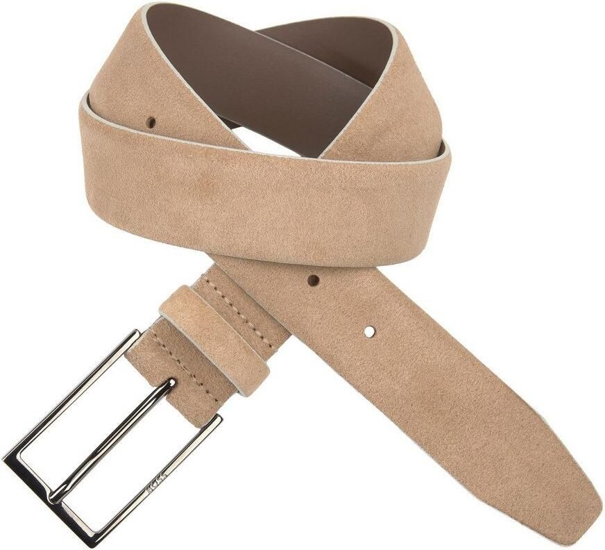 Boss Leren riem Calindo van suedeleer met metalen logo-sluiting - Foto 2
