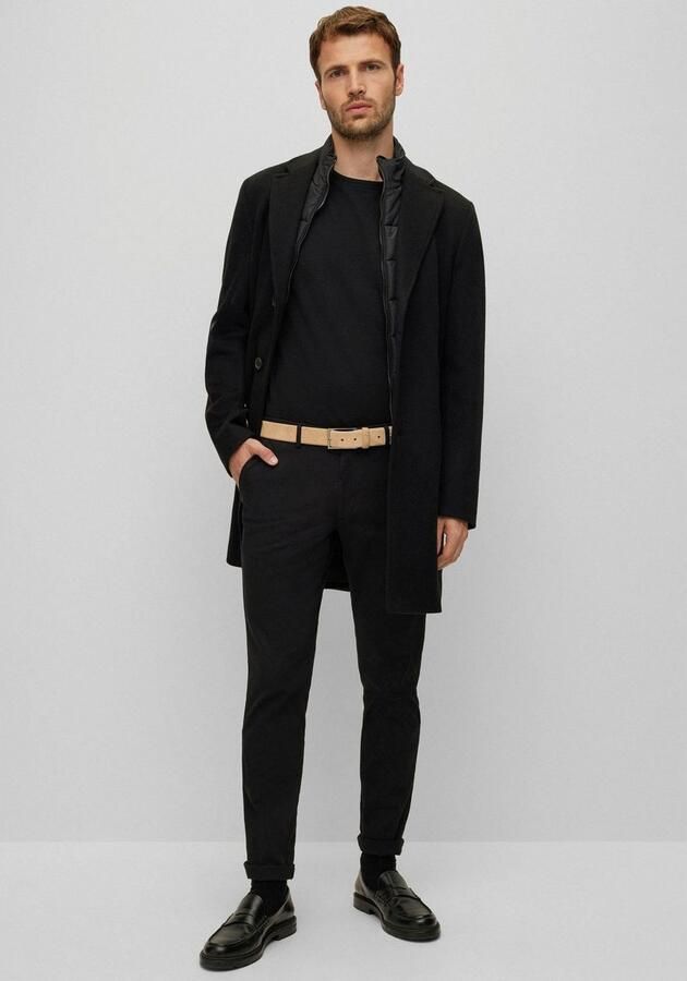 Boss Leren riem Calindo van suedeleer met metalen logo-sluiting - Foto 4