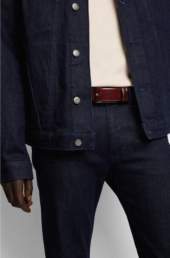 Boss Leren riem CARMELLO van gelooid leer met hugo logo-em ing op metalen sluiting - Foto 7