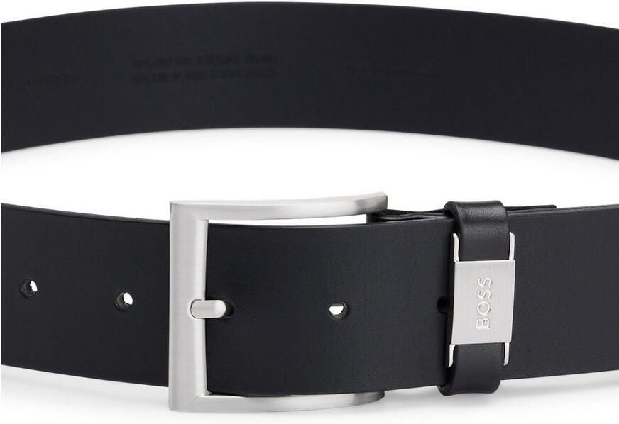 Boss Leren riem Connio zilverkleurige sluiting & logo-tekst op de lus - Foto 7