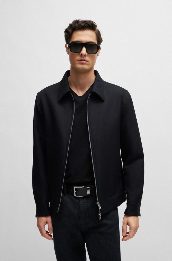 Boss Leren riem Connio zilverkleurige sluiting & logo-tekst op de lus - Foto 6