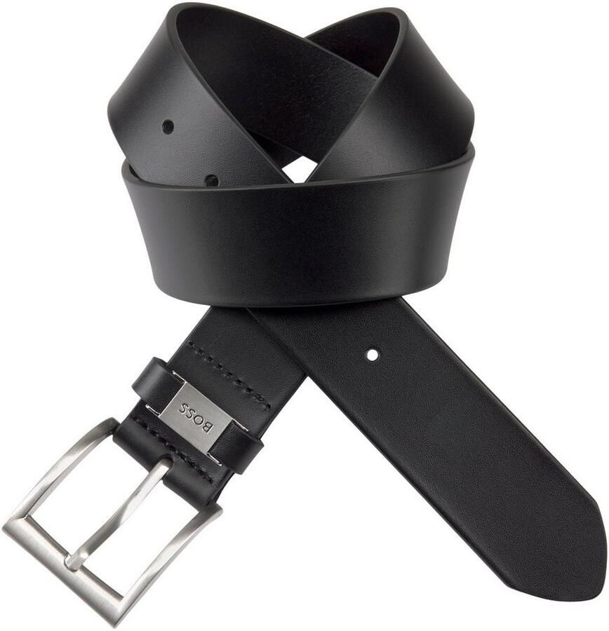 Boss Leren riem Connio zilverkleurige sluiting & logo-tekst op de lus - Foto 2