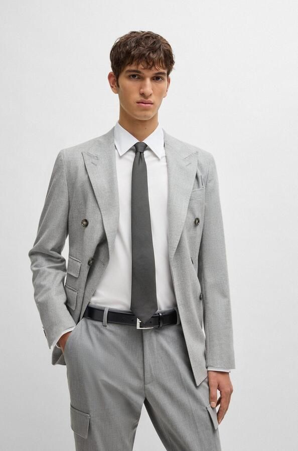 Boss Leren riem Elloy-PC-An_Sz35 met subtiele -reliëf op de sluiting - Foto 8