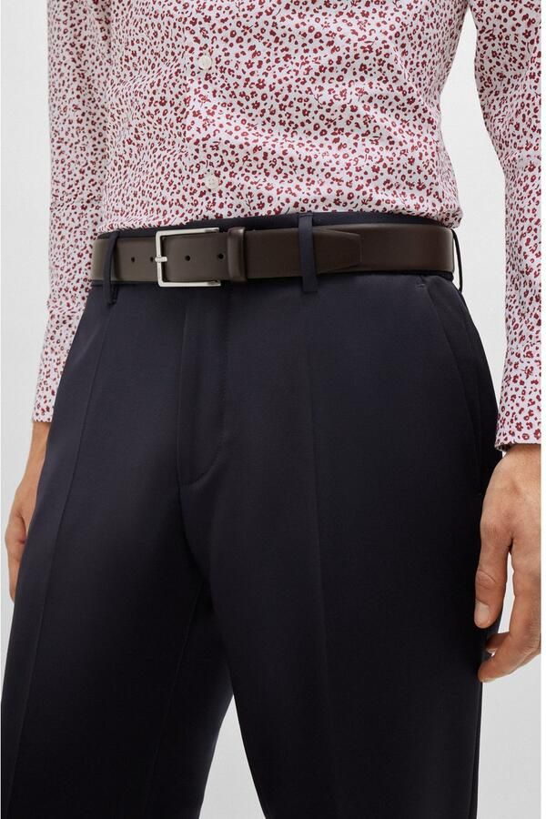 Boss Leren riem Erman-L_Sz35 met subtiele -reliëf op de sluiting - Foto 8