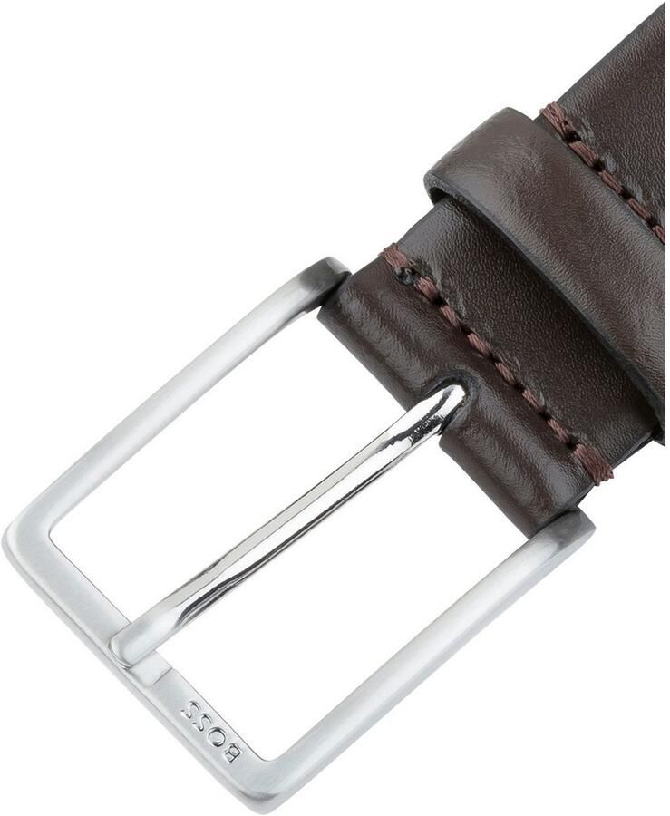 Boss Leren riem Erman-L_Sz35 met subtiele -reliëf op de sluiting - Foto 4