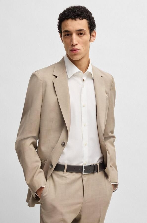 Boss Leren riem Erman-L_Sz35 met subtiele -reliëf op de sluiting - Foto 10