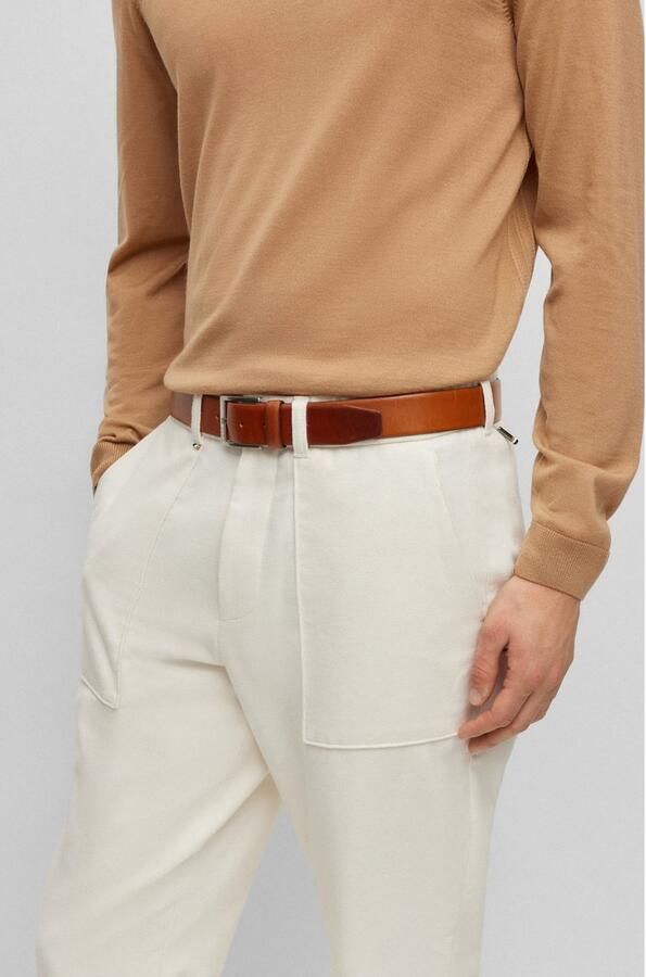 Boss Leren riem met vierkante sluiting en gegraveerd logo - Foto 11