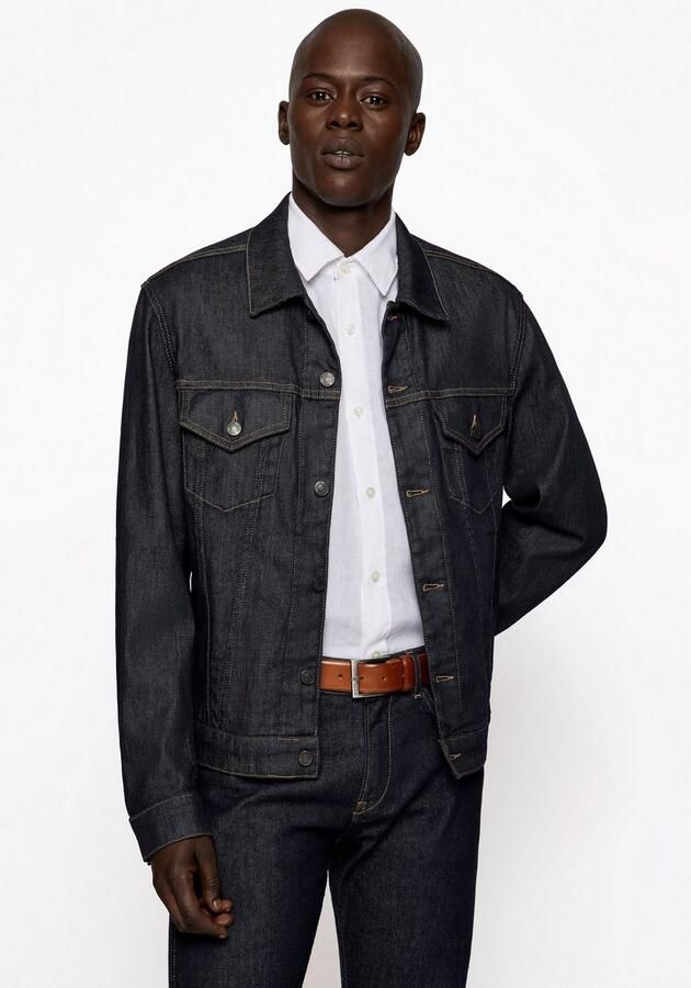 Boss Leren riem met vierkante sluiting en gegraveerd logo - Foto 6