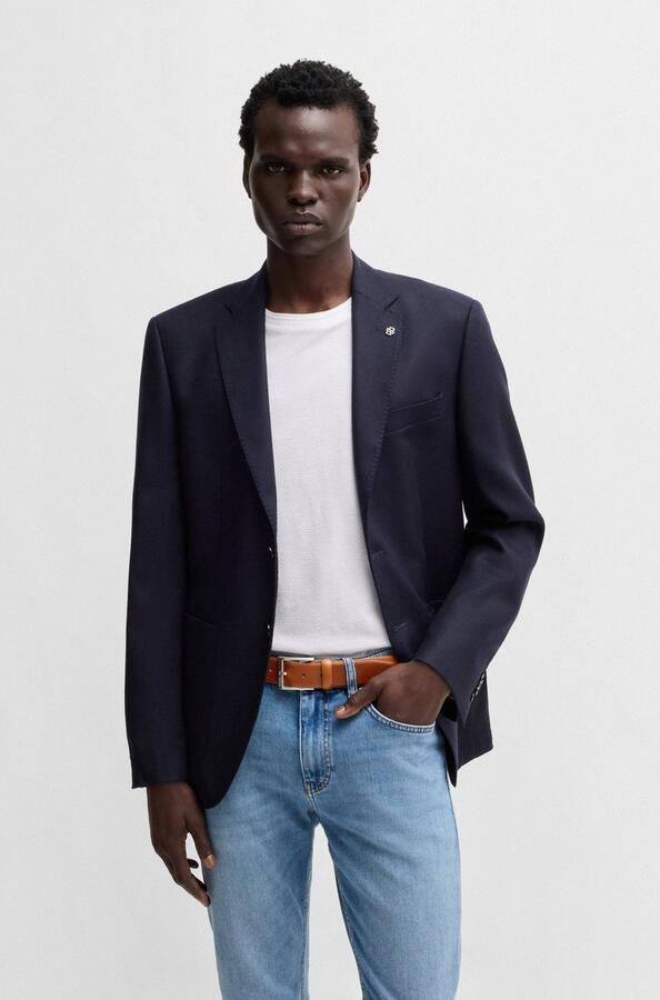 Boss Leren riem met vierkante sluiting en gegraveerd logo - Foto 12