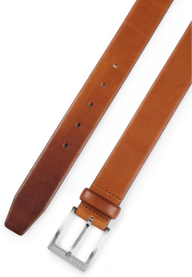 Boss Leren riem met vierkante sluiting en gegraveerd logo - Foto 8