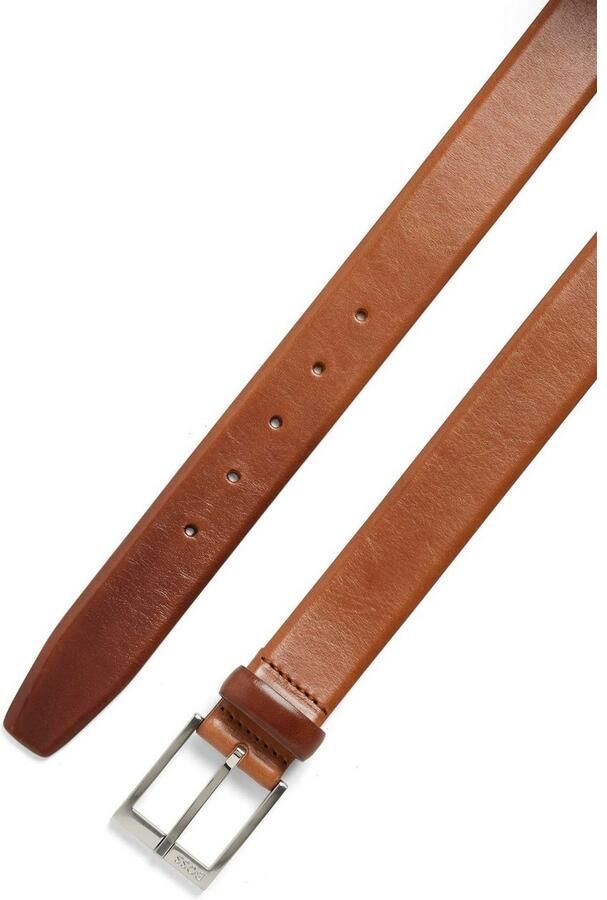 Boss Leren riem met vierkante sluiting en gegraveerd logo - Foto 9