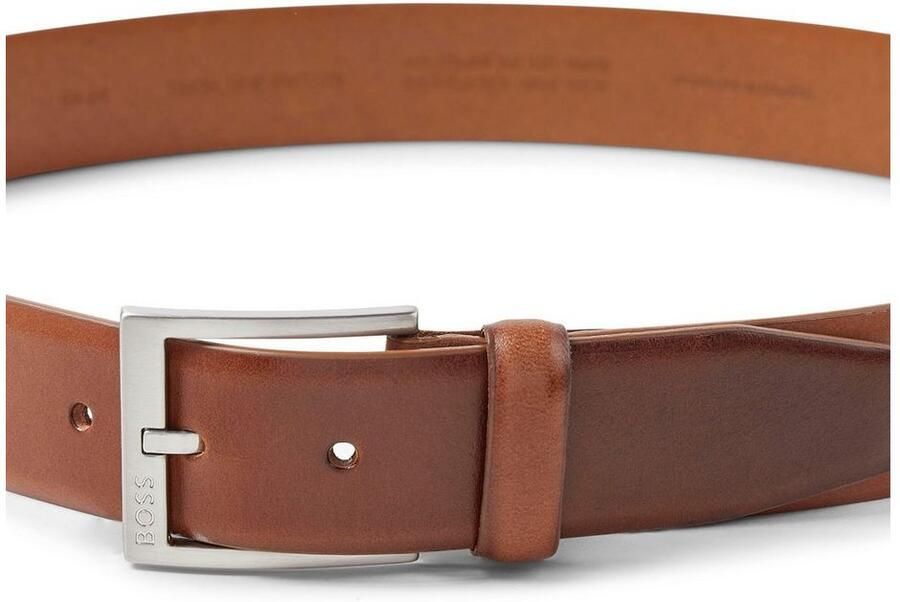 Boss Leren riem met vierkante sluiting en gegraveerd logo - Foto 10