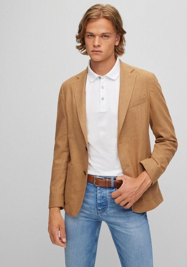 Boss Leren riem met vierkante sluiting en gegraveerd logo - Foto 7