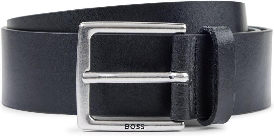 Boss Leren riem Rummi_Sz40 van italiaans leer met metalen details in antiek-look - Foto 13