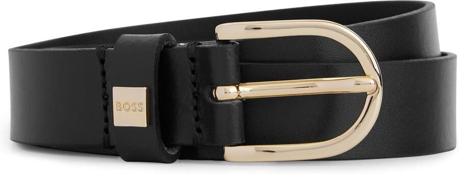 Boss Leren riem Scarlet B. 2 5cm N-R met goudkleurige sluiting en -logo op de lus - Foto 13