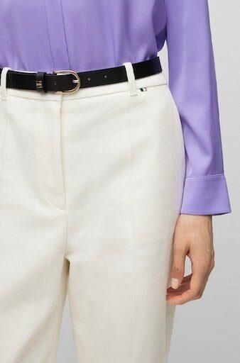 Boss Leren riem Scarlet B. 2 5cm N-R met goudkleurige sluiting en -logo op de lus - Foto 11