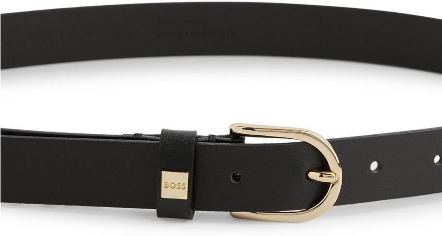 Boss Leren riem Scarlet B. 2 5cm N-R met goudkleurige sluiting en -logo op de lus - Foto 9