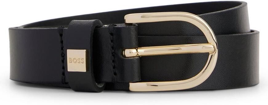 Boss Leren riem Scarlet B. 2 5cm N-R met goudkleurige sluiting en -logo op de lus - Foto 10