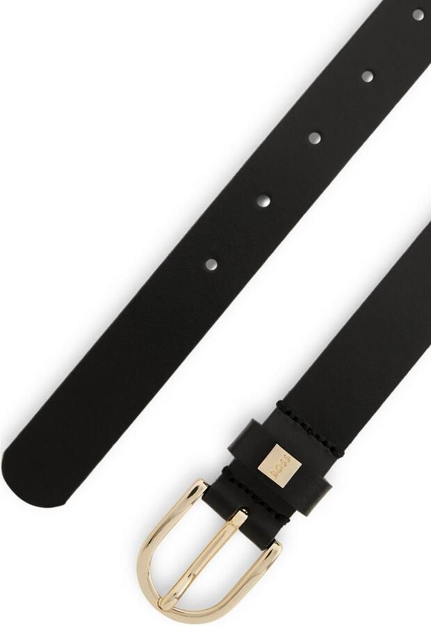 Boss Leren riem Scarlet B. 2 5cm N-R met goudkleurige sluiting en -logo op de lus - Foto 4