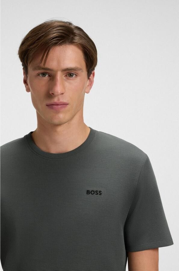 Boss Regular fit T-shirt van katoenmix - Foto 3